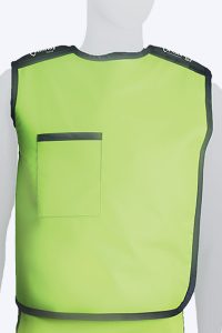 radiation protective lead lined semi-wrap vest